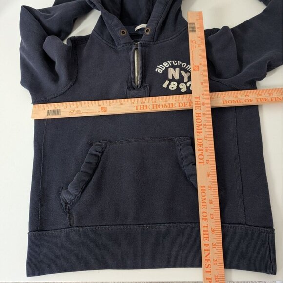 Abercrombie Fitch Indian Head Muscle Hoodie Kids Size XL Blue Hooded Sweatshirt - Picture 11 of 13